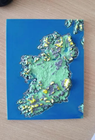 Island of Ireland Topographical Map