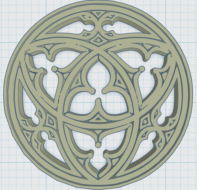 Miniatura 3 do modelo 3D Gothic Rose Window Coaster 2