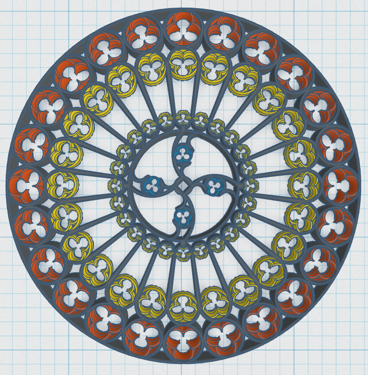 Miniatura 2 do modelo 3D Gothic Rose Window Coaster 5