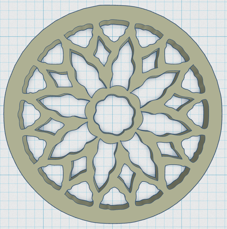 Miniatura 3 do modelo 3D Gothic Rose Window Coaster 8
