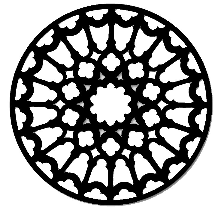 Miniatura 2 do modelo 3D Gothic Rose Window Coaster 9