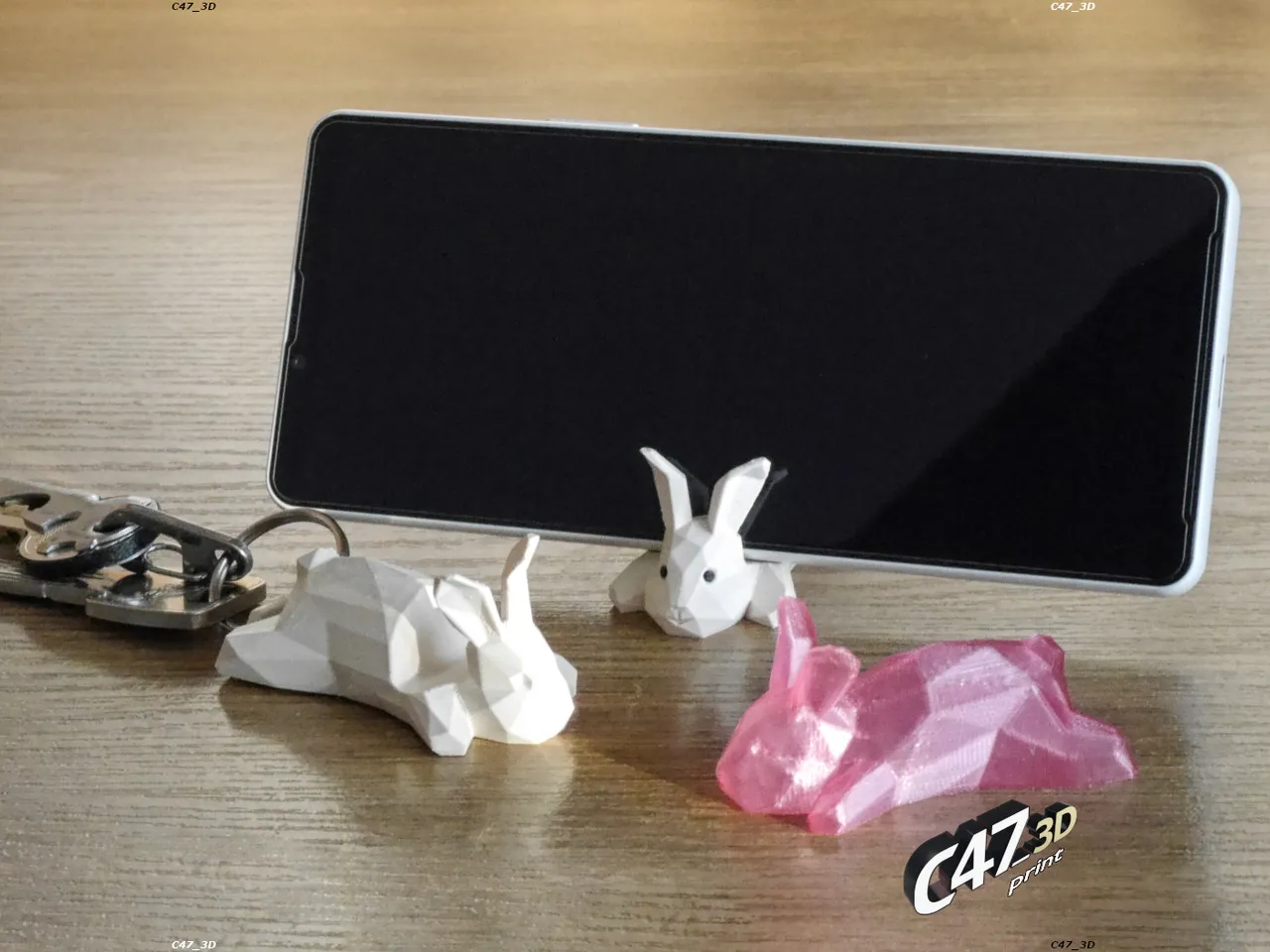 Bunny Phone Holder by C47_3d | Download free STL model | Printables.com