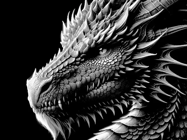 Old Dragon by AI "Filament Painting"