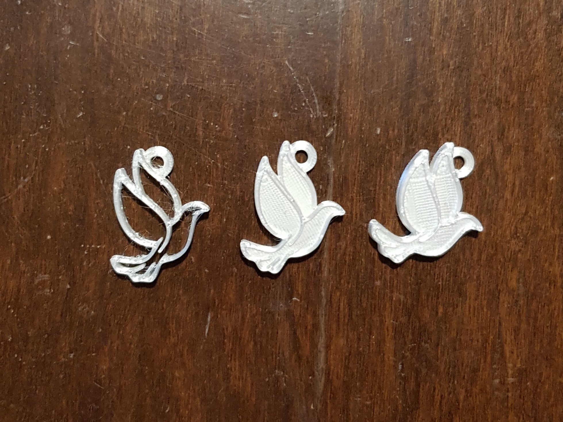 Miniatura 2 do modelo 3D Dove Key Ring- Easter Key Ring