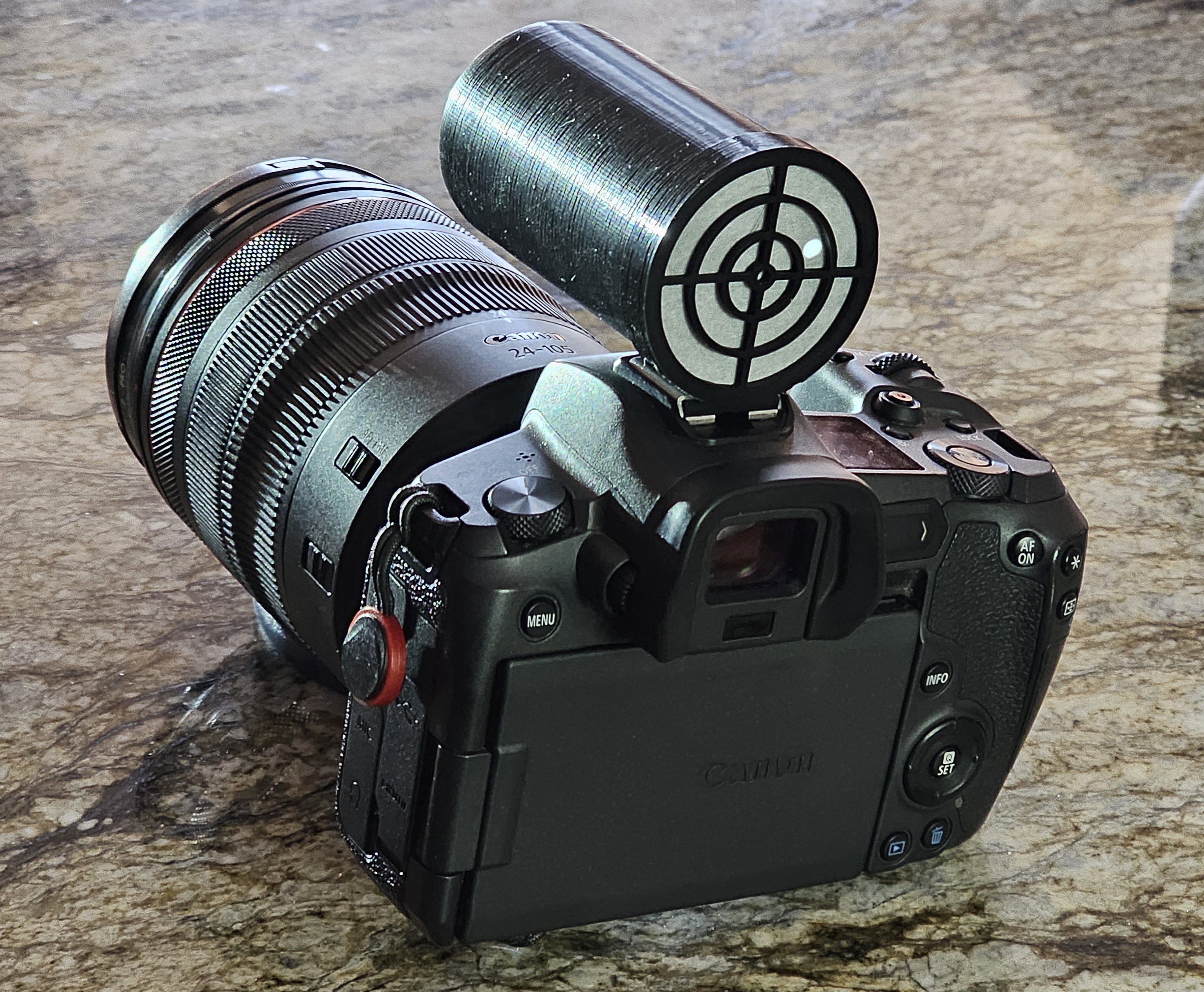 Solar finder for camera hot shoe