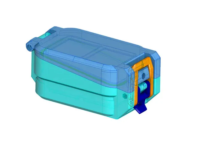 1x2 Mini Gridfinity Box For Stuff -  2 Bin 6U version 3.3