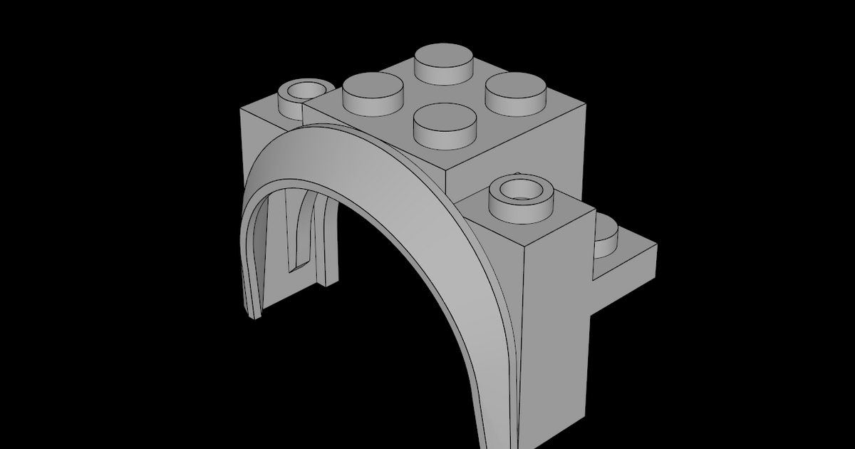 Lego Compatible (18974.dat) Car Mudguard 4 x 2.5 x 2.333 by thall72 ...