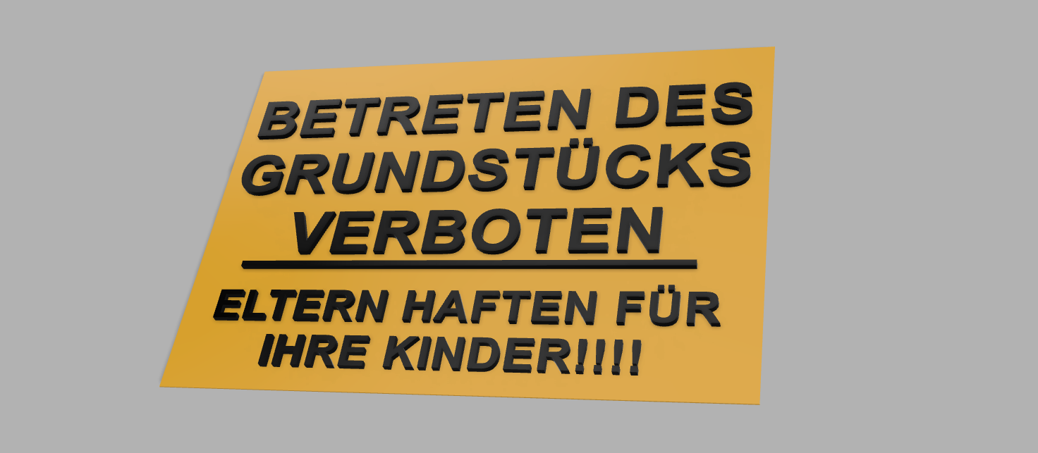 Betreten Verboten Schild By Basti_sch_ | Download Free STL Model ...