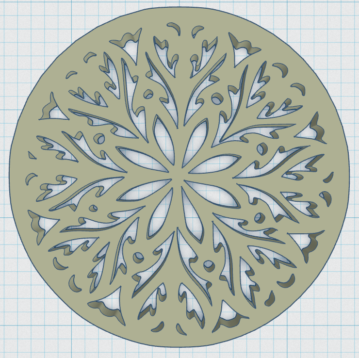 Miniatura 3 do modelo 3D Gothic Rose Window Coaster 11