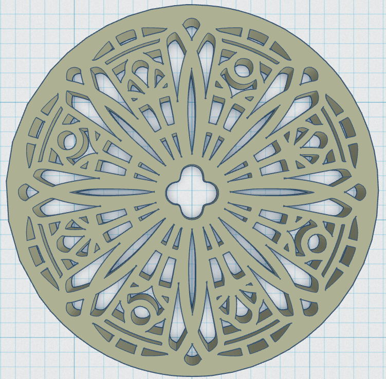 Miniatura 3 do modelo 3D Gothic Rose Window Coaster 13