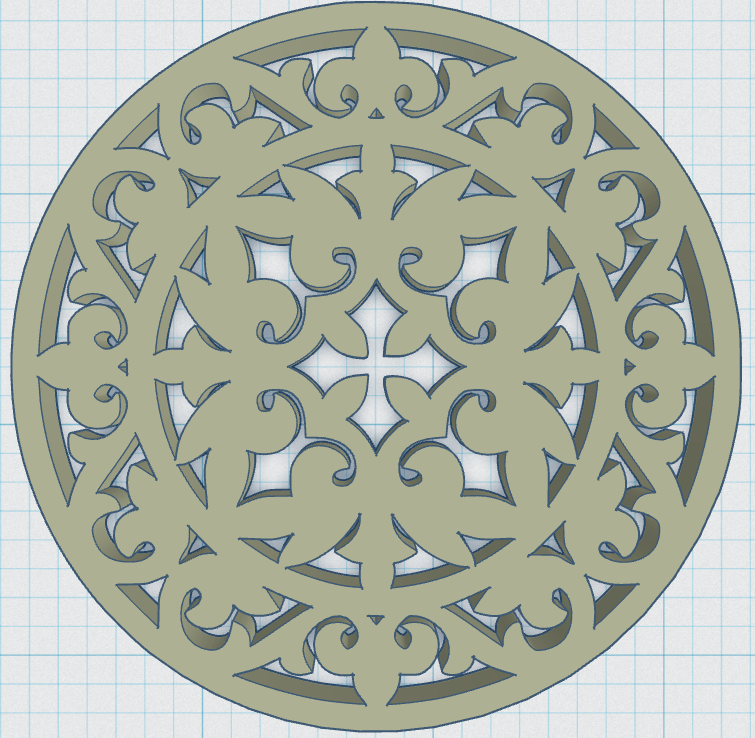 Miniatura 3 do modelo 3D Gothic Rose Window Coaster 15