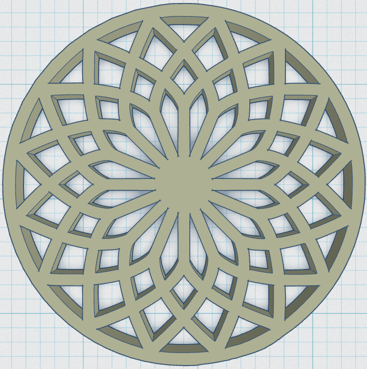 Miniatura 3 do modelo 3D Gothic Rose Window Coaster 17