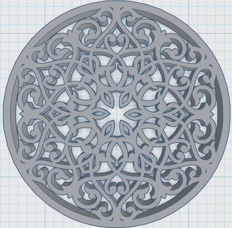 Miniatura 3 do modelo 3D Gothic Rose Window Coaster 18