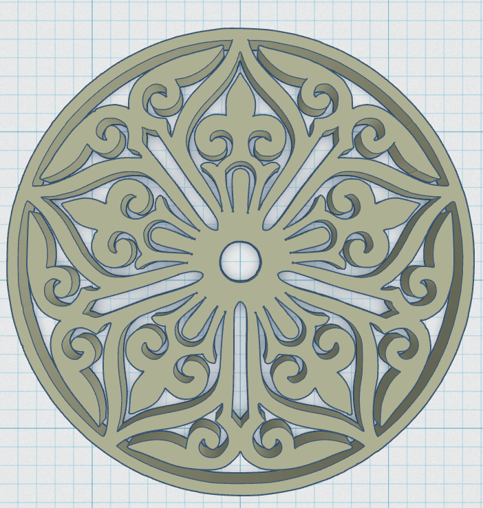 Miniatura 3 do modelo 3D Gothic Rose Window Coaster 30