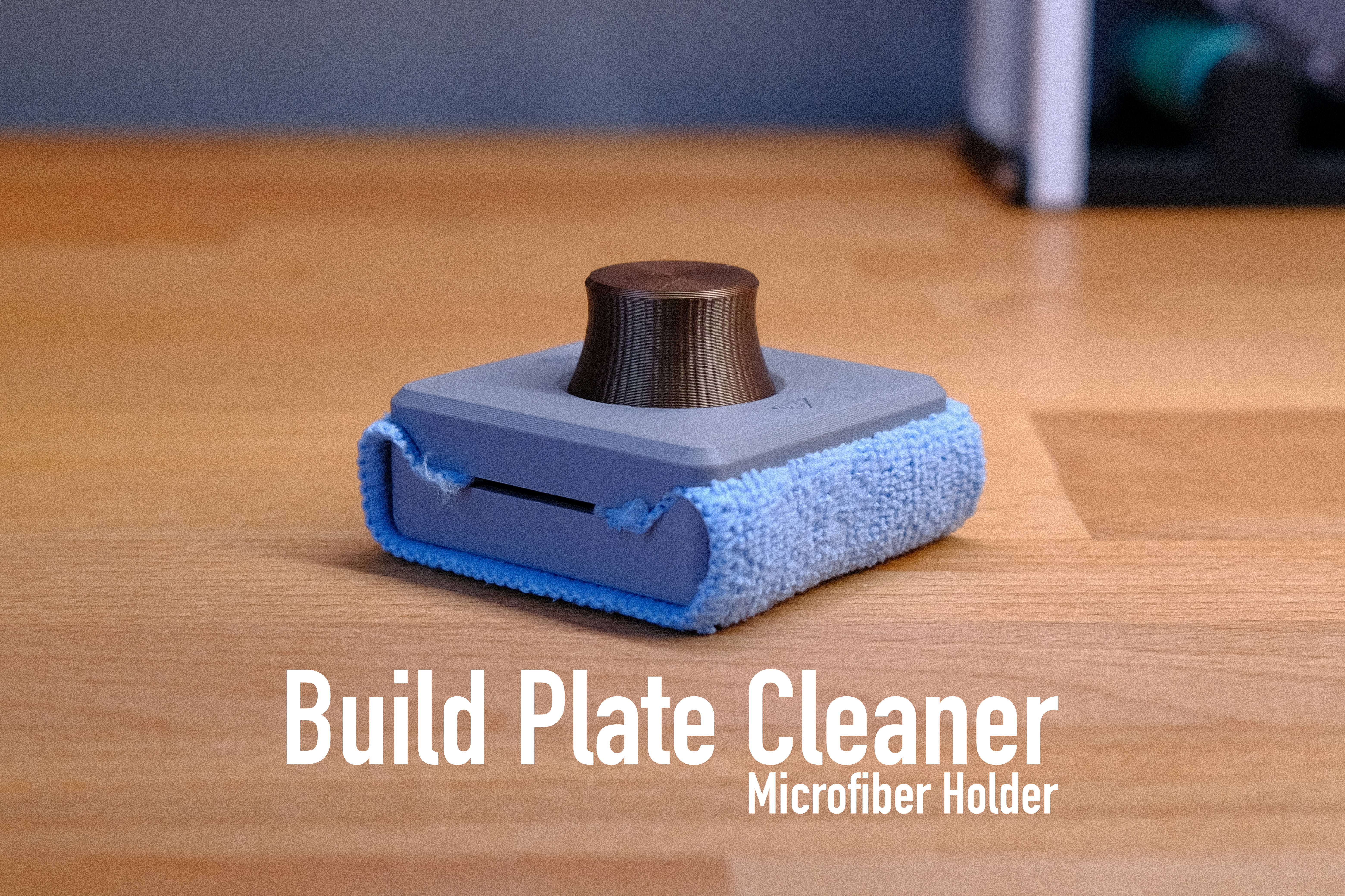 Build Plate Cleaner Microfiber Holder 3D model