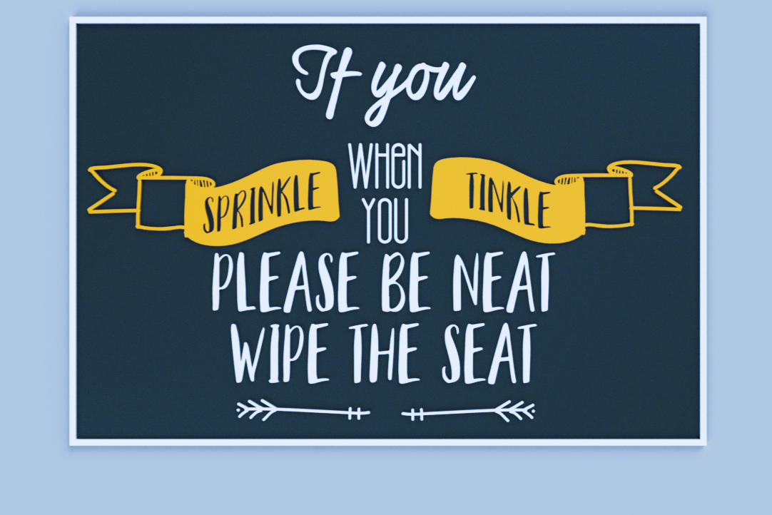 Funny Embosed Toilet Sign. by Lolcio | Download free STL model ...