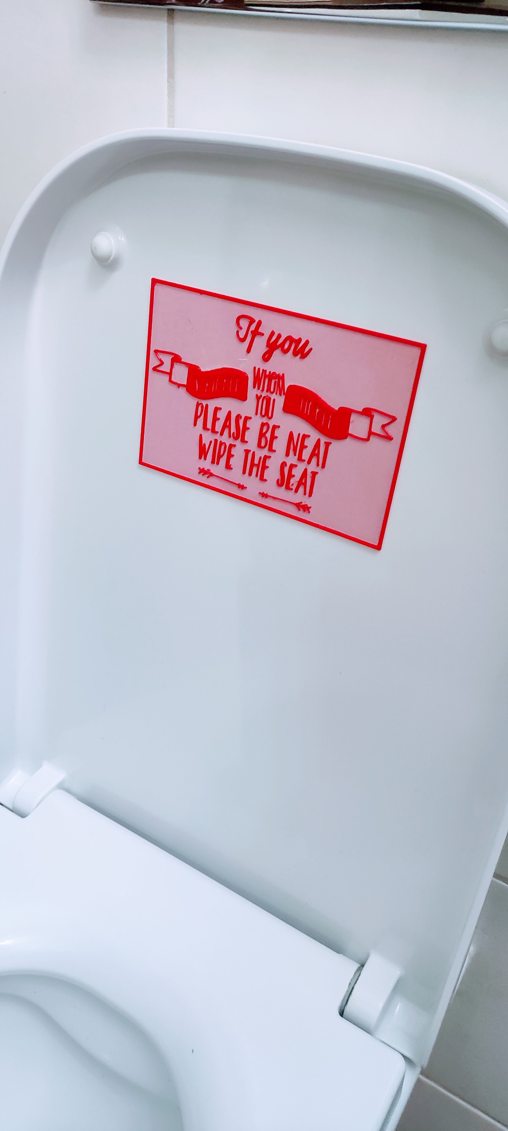 Funny Embosed Toilet Sign. by Lolcio | Download free STL model ...