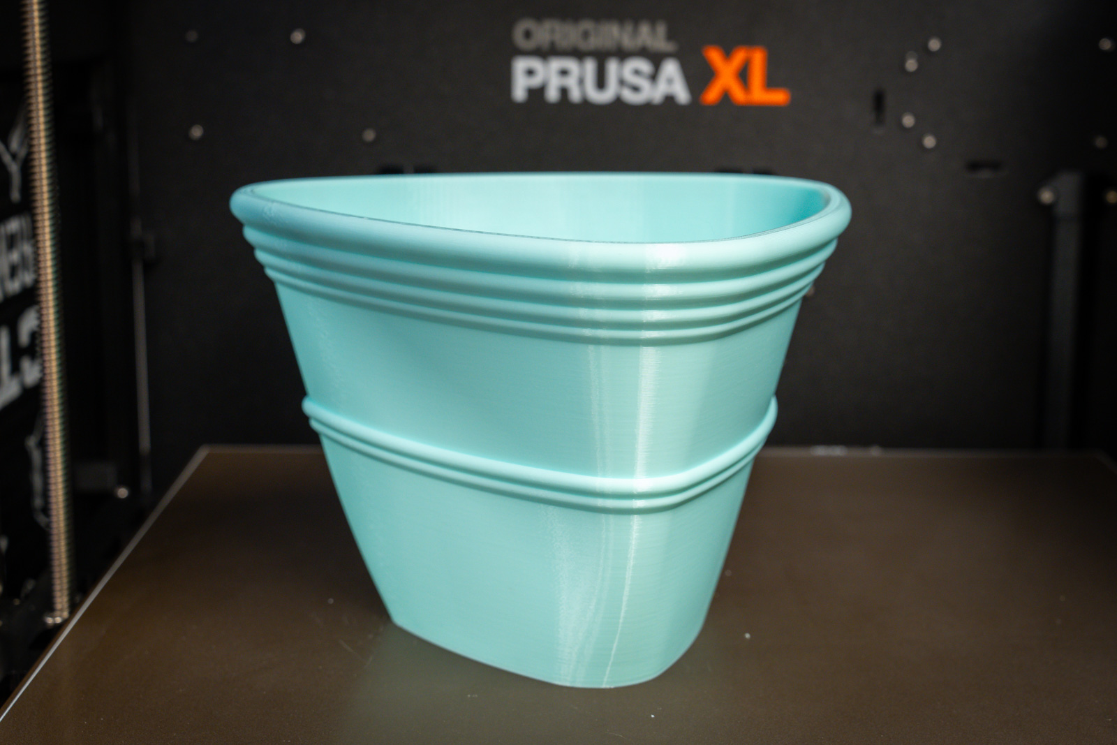 Soft Rounded Triangle Flower Pots with Decorative Rim and Lines by ...