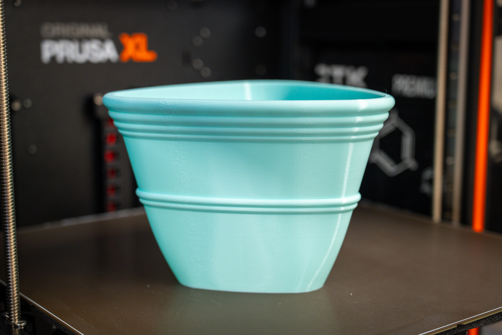 Soft Rounded Triangle Flower Pots with Decorative Rim and Lines by ...