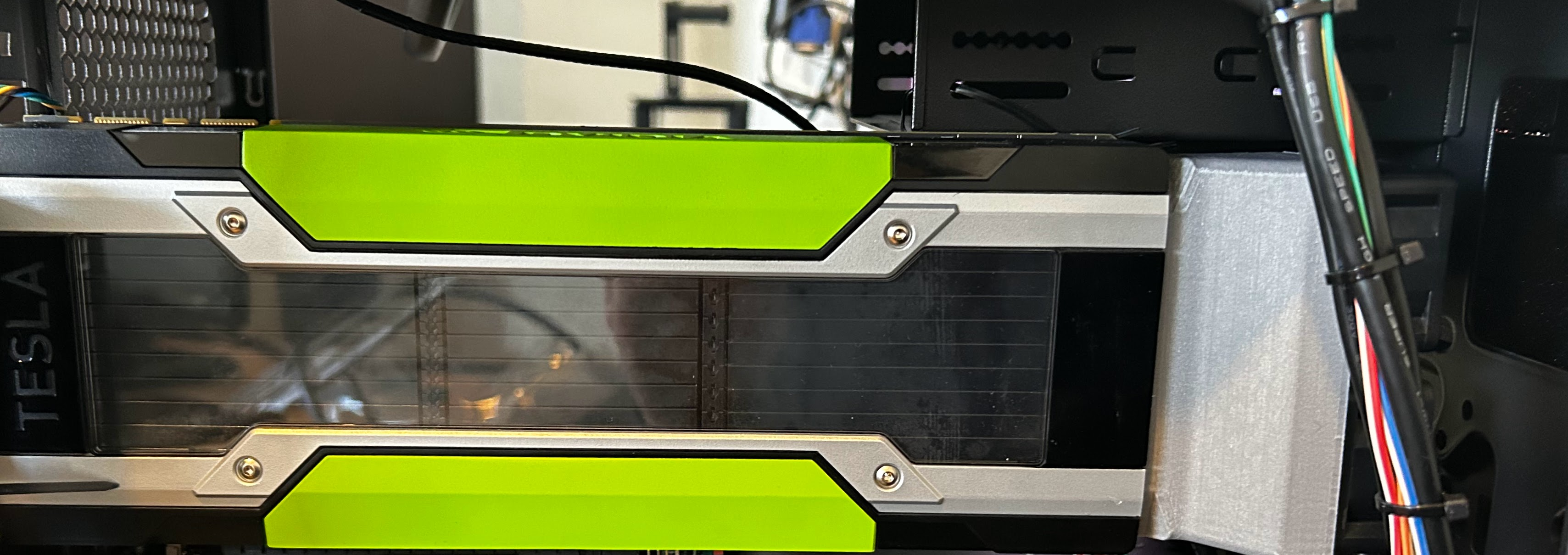 Nvidia Tesla P40 fan shroud for dual 4020mm fans
