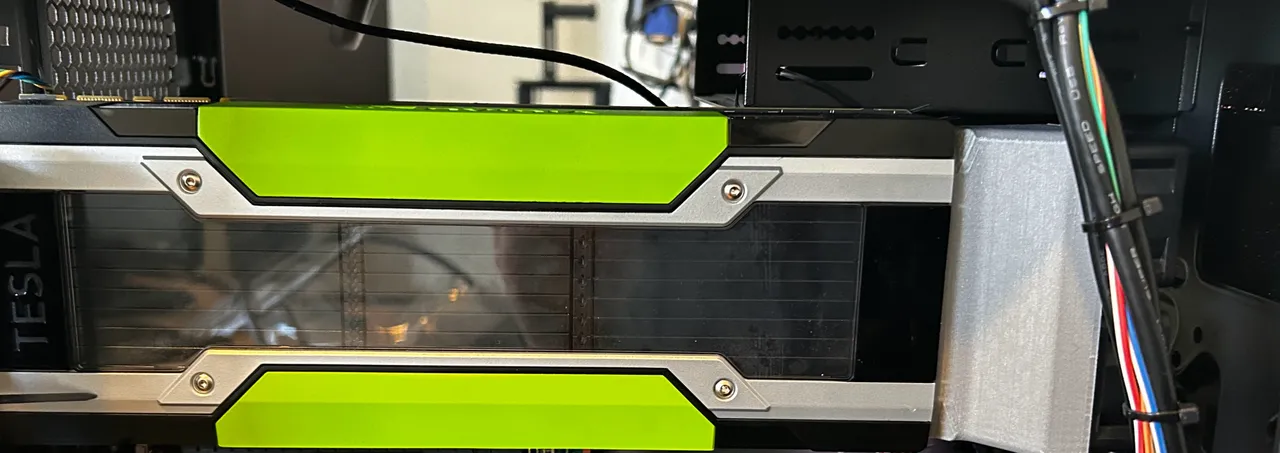 Nvidia Tesla P40 fan shroud for dual 4020mm fans by keerekeerweere