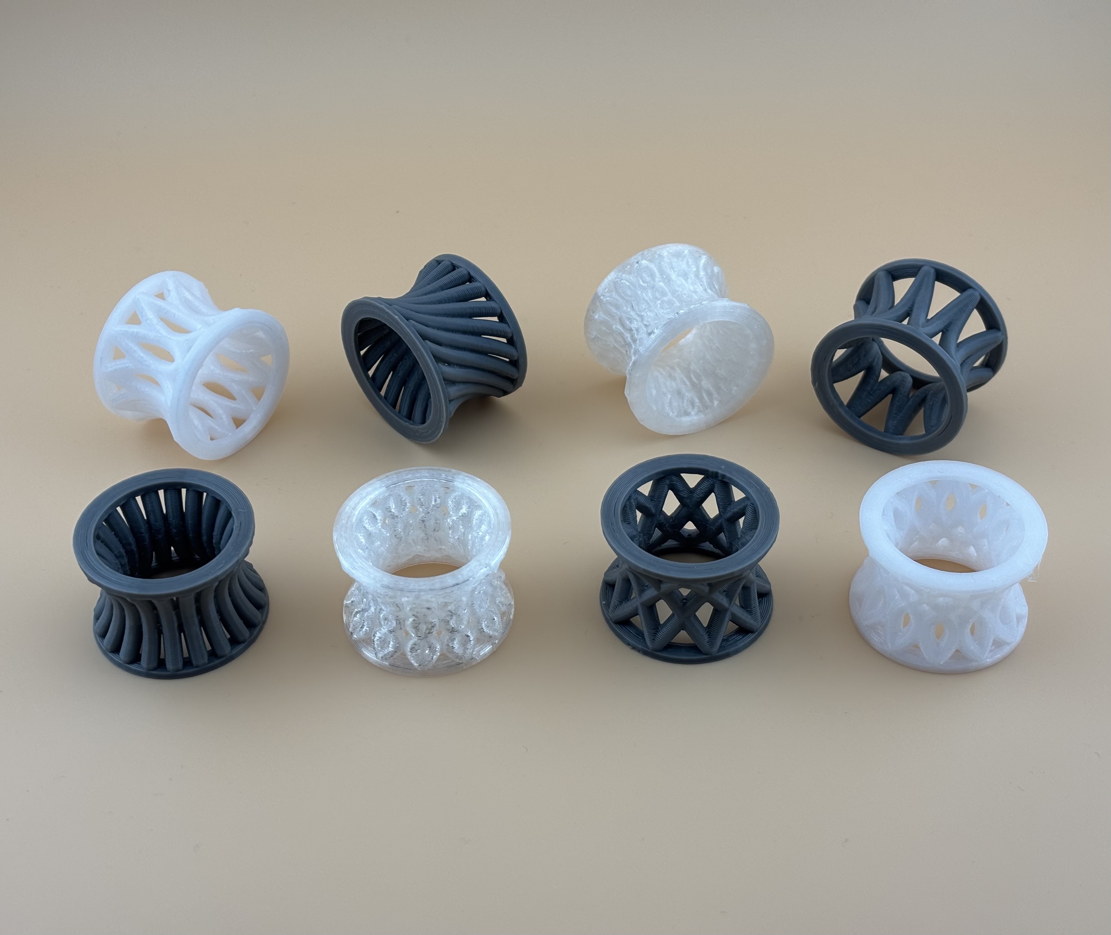 Tactile Toroid Multi‑Pattern Fidget Rings Set for Sensory Play and Display Holding