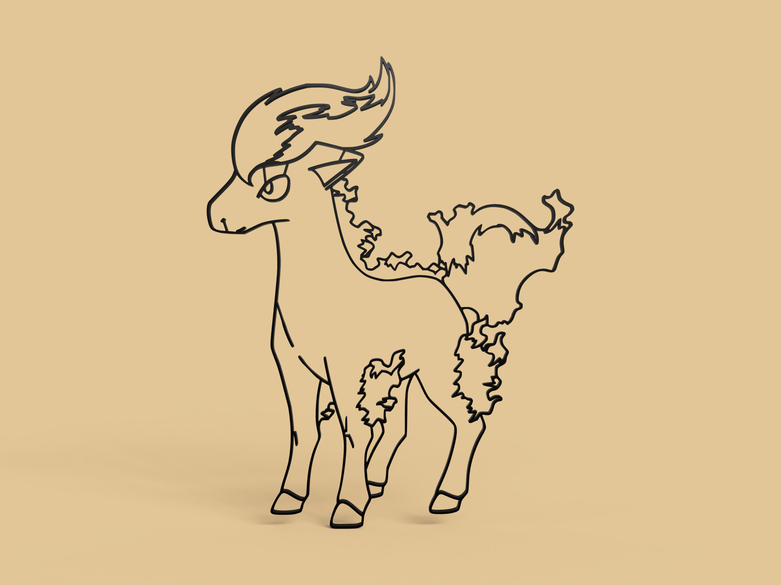 Ponyta Wall Art by Gelo | Download free STL model | Printables.com