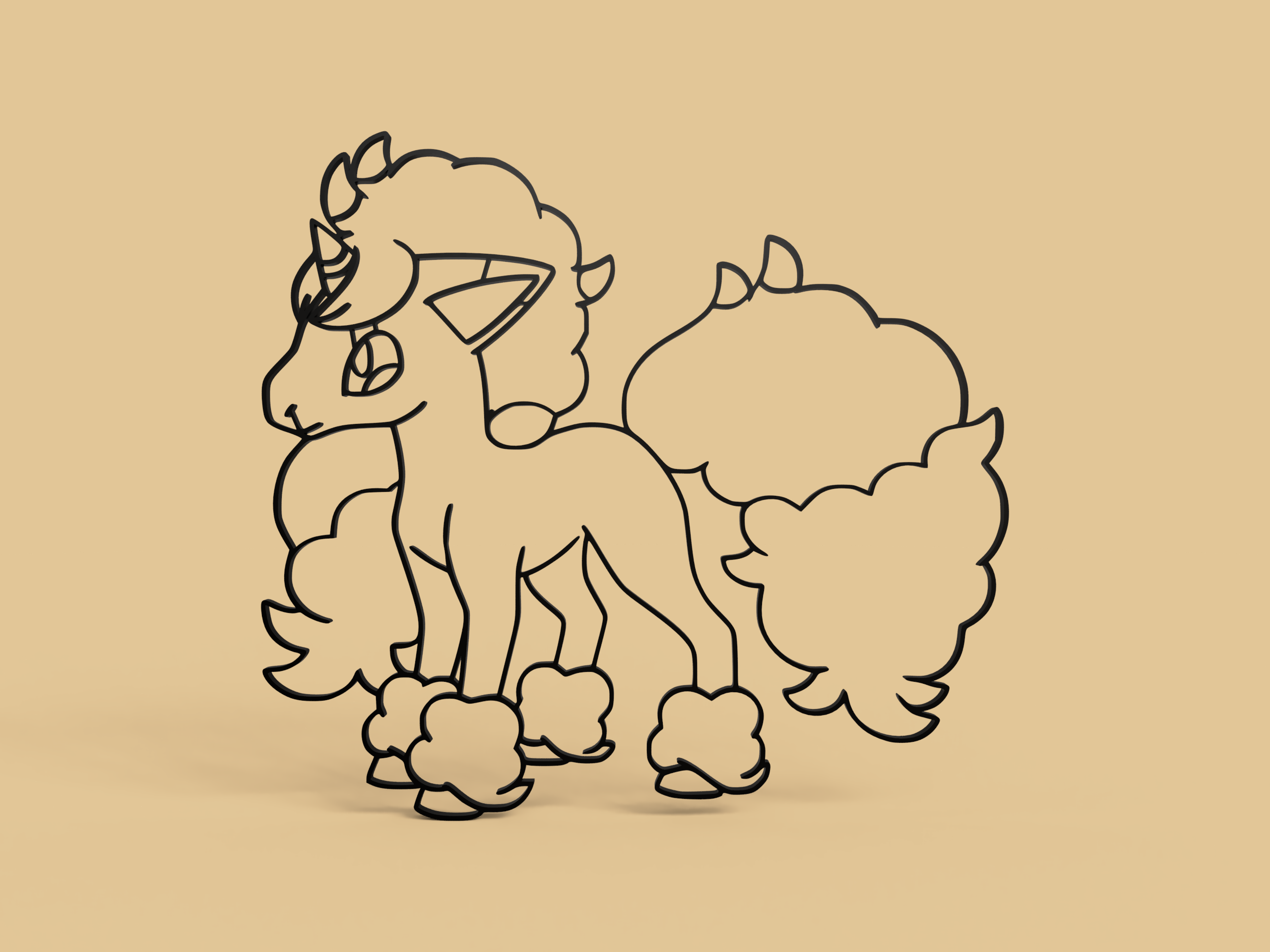 Galarian Ponyta Wall Art