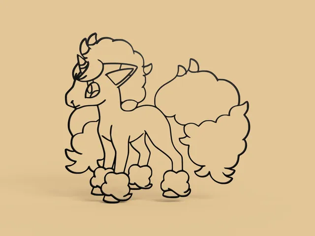 Galarian Ponyta Wall Art