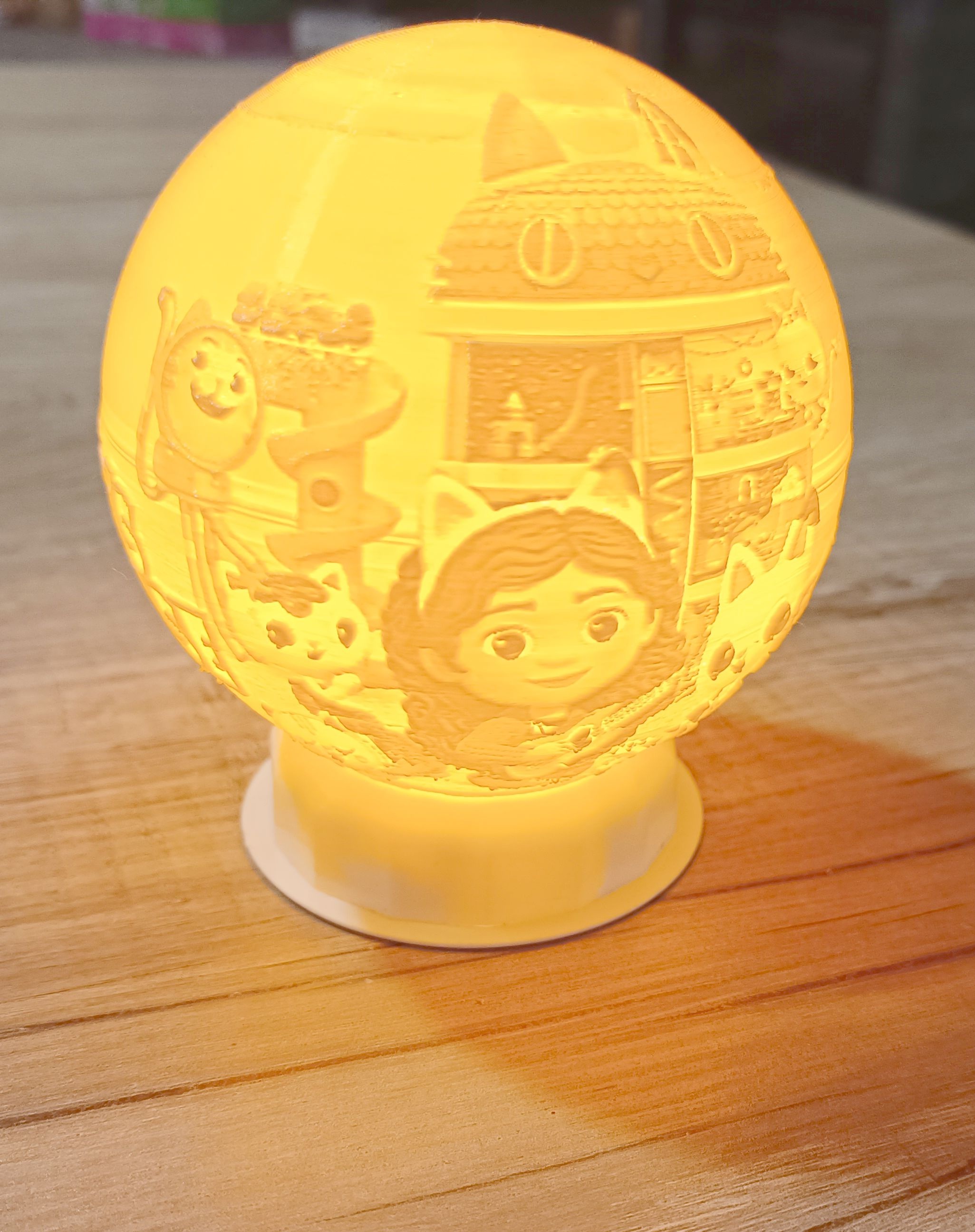 Gabby's dollhouse lithophane lamp