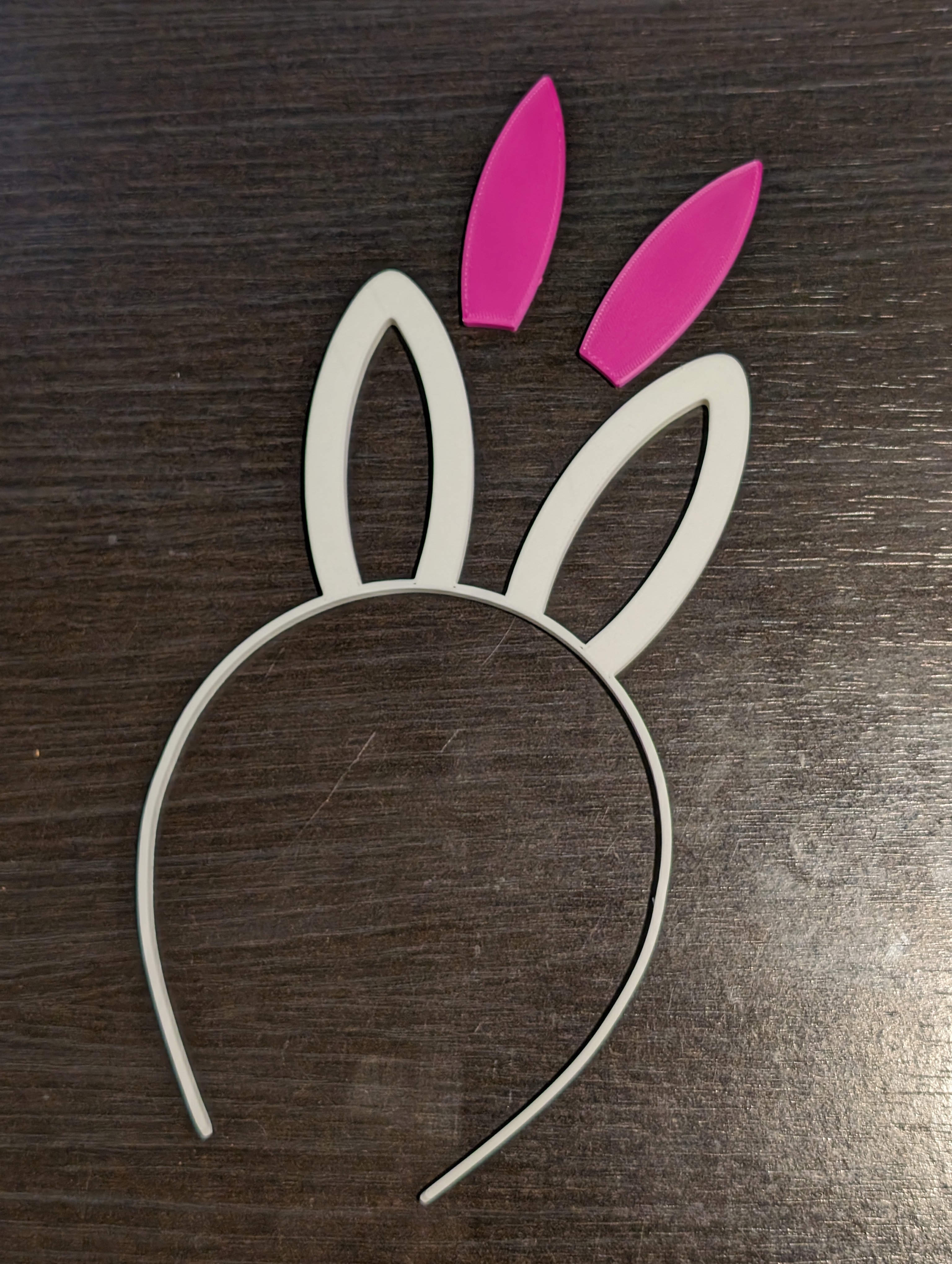 Bunny Ears - separate parts for multicolor printing on single extruder