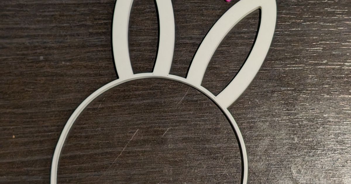 Bunny Ears - separate parts for multicolor printing on single extruder