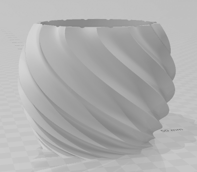 Miniatura 6 do modelo 3D Twisted plant pot