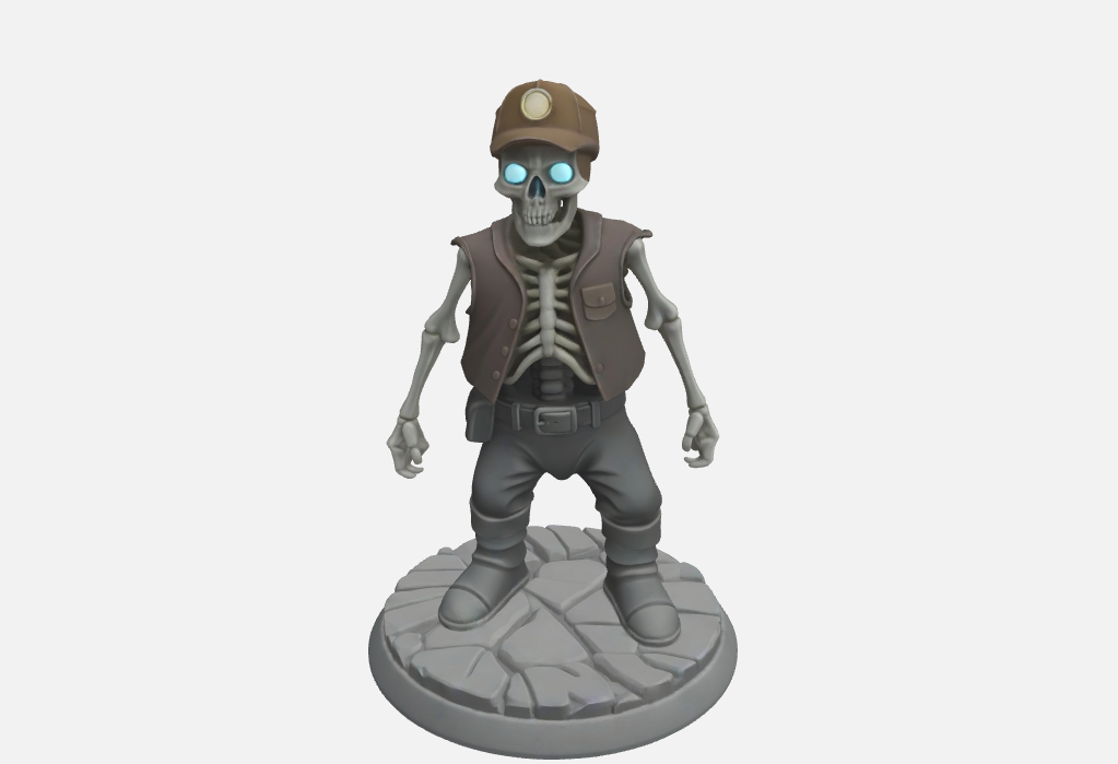 Dwarf Miner Skeleton - DnD mini