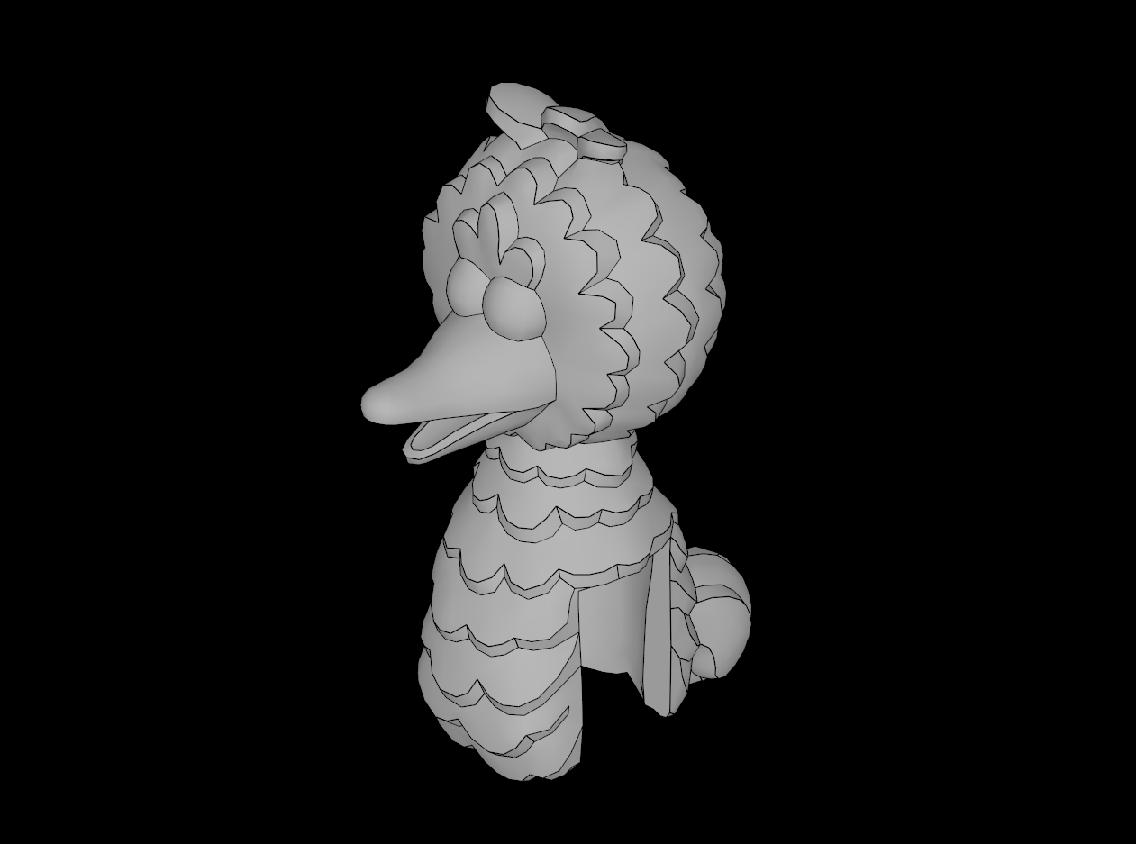Lego Compatible (70575.dat) Minifig Head Sesame Street Big Bird