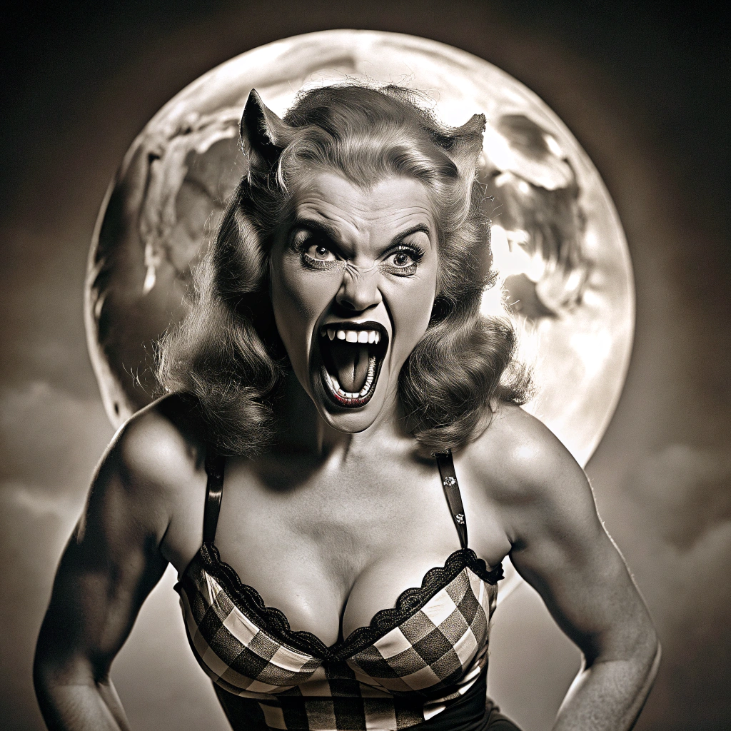 werewolf pinup bust