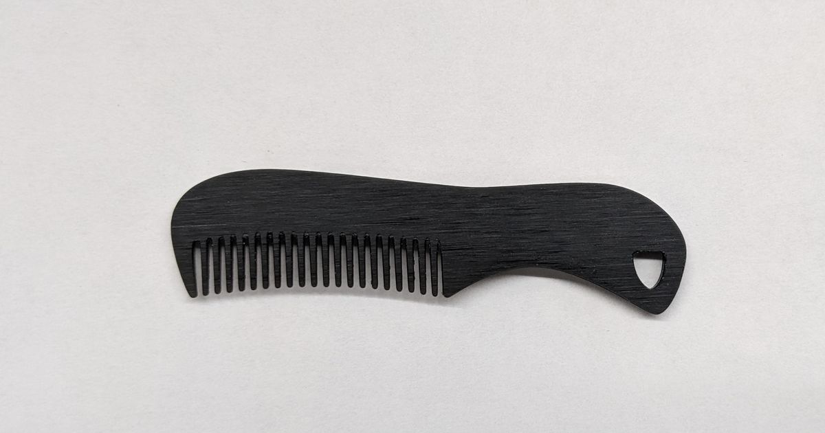 Mustache/Beard Comb Keychain by RadBench Download free STL model