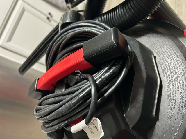 14 Gallon Bauer Vacuum - Cord holder extender