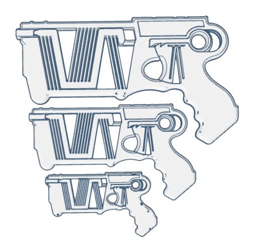 One Piece Compliant Blaster NO LOGO 3D model thumbnail