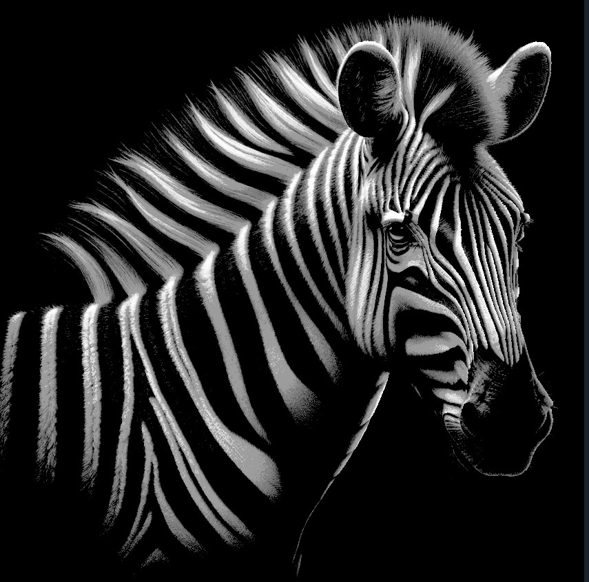 Zebra " Filament Painting "