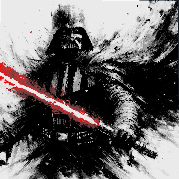 Dart Vader OILpaint "Filament Painting"