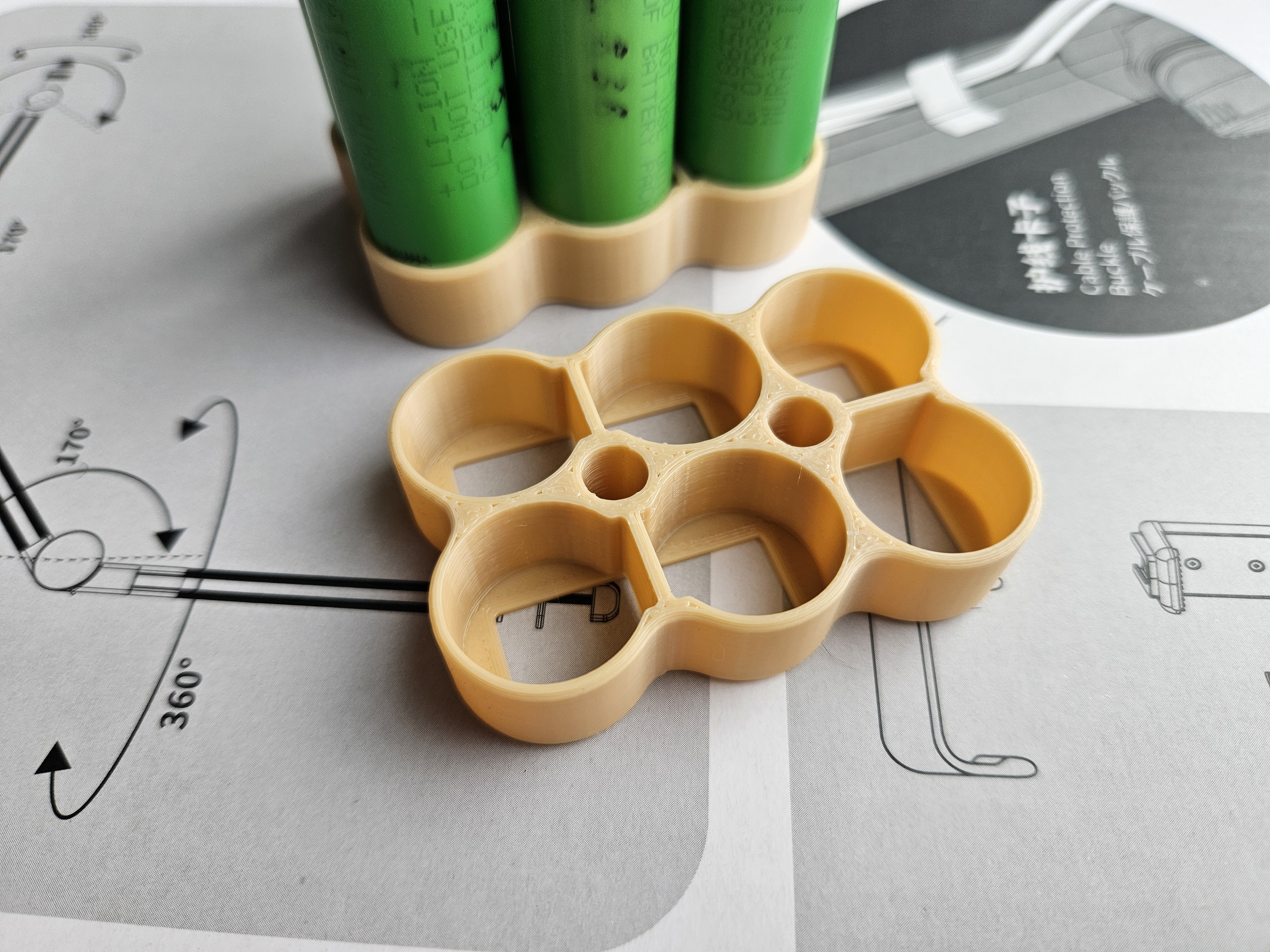 Batteries holder for 18650 or 21700 lion packs (6S, 4S, 2S)