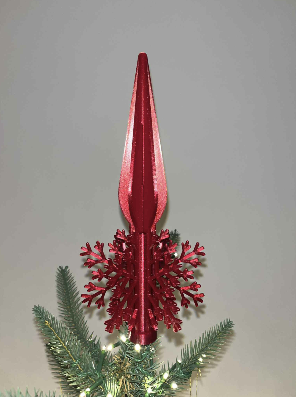 Christmas Tree Topper - Snowflake Modular Design (No Supports)
