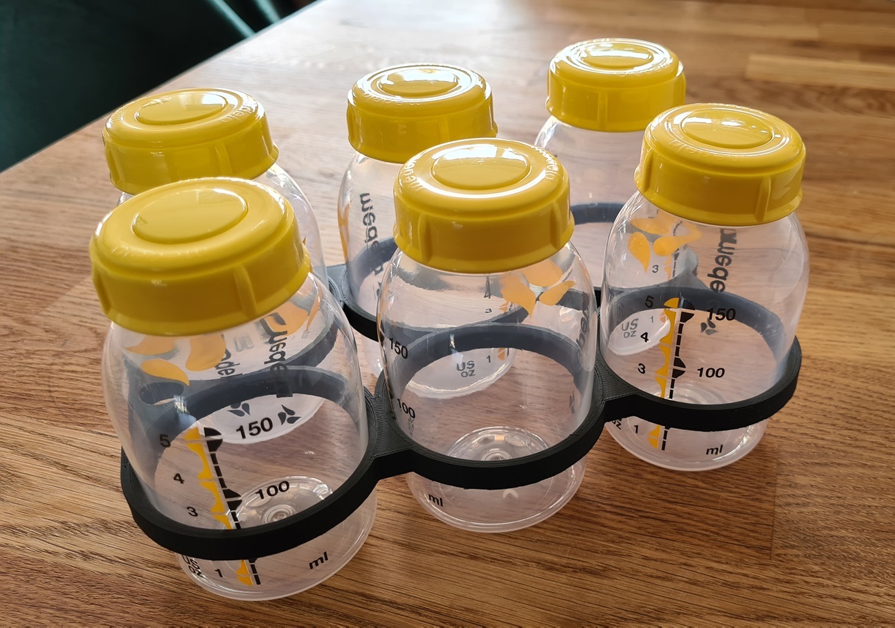 Medela Breast pump Bottle holder 2x3 by shenkie Download free STL