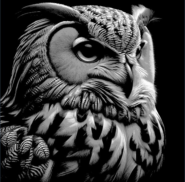 Owl "Filament Painting"