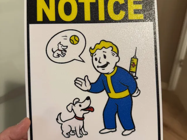 Sign: "Notice - No dog shitting", multicolour MMU3