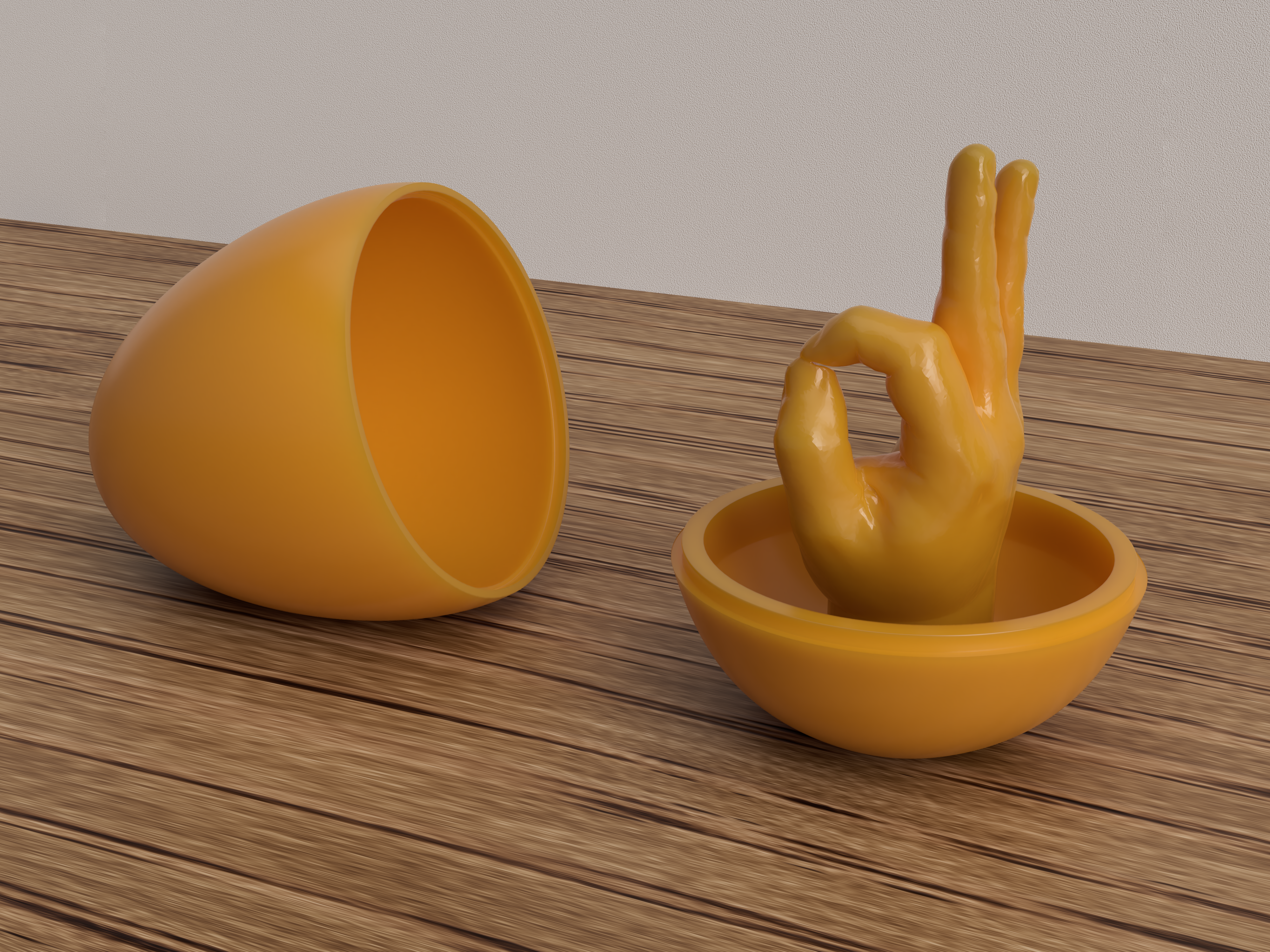 Egg with 'The Circle Game' hand :)