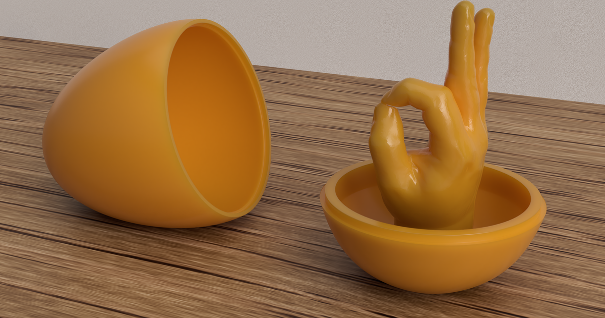 Egg with 'The Circle Game' hand :) by Dsema | Download free STL model ...