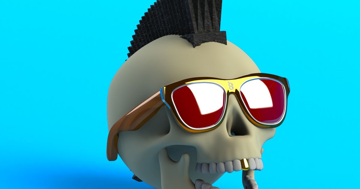 SKULL PUNK by 3dxav | Download free STL model | Printables.com