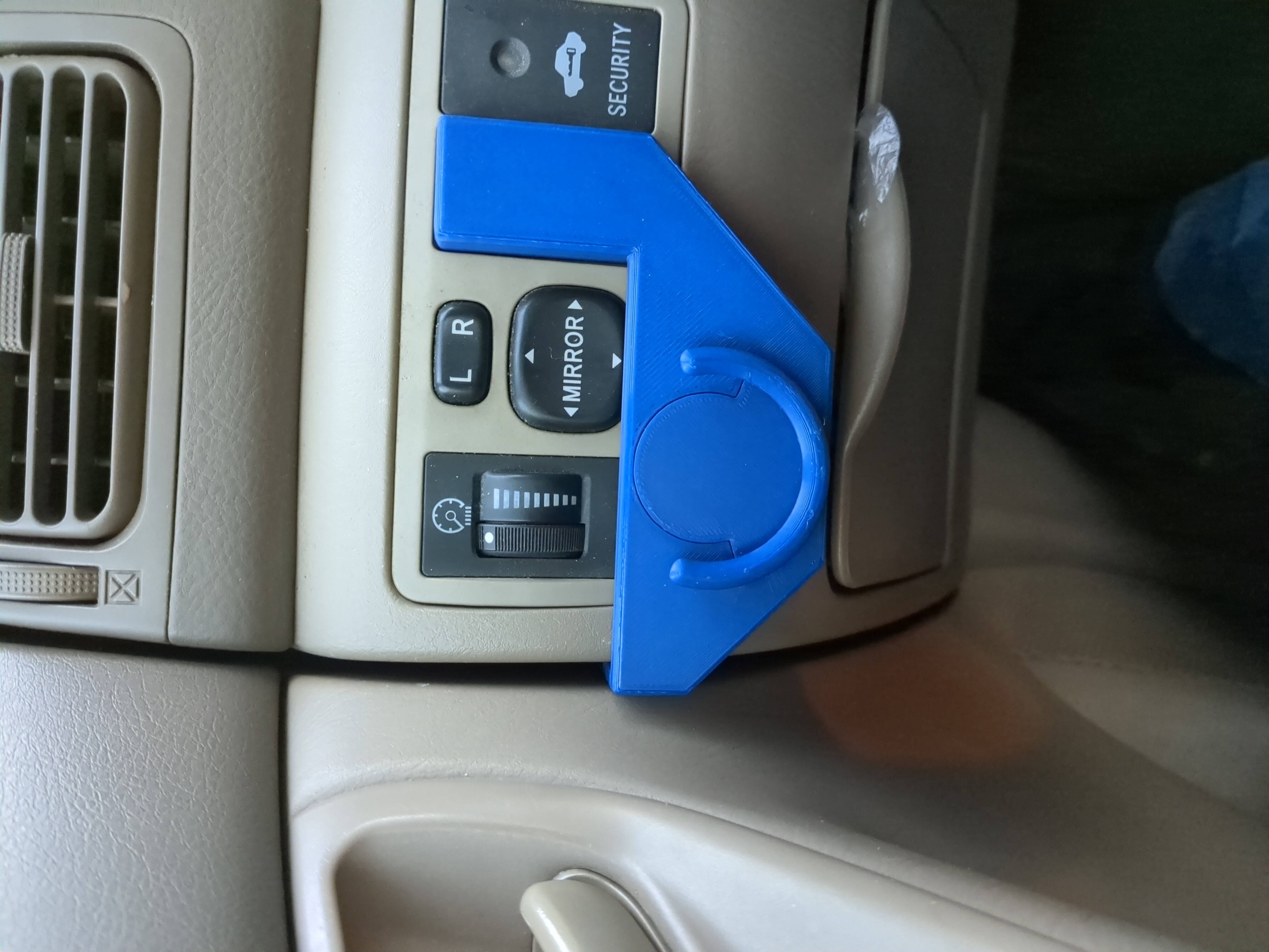 Corolla pop socket phone mount for empty accessory button.